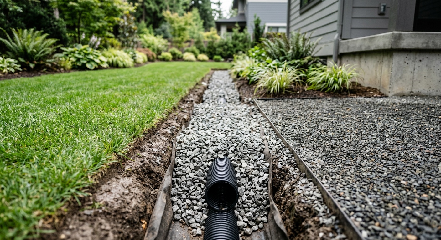 Smart outdoor drainage system